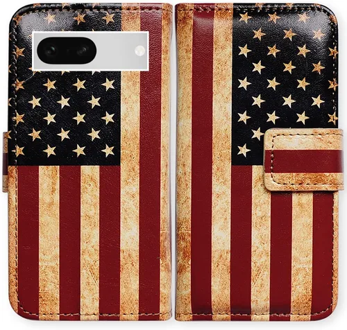 Vista 31 de Bcov Funda para Pixel 7a, diseño de pájaro negro de cuero verde con tapa para teléfono con ranura para tarjetas, soporte para Google Pixel 7a