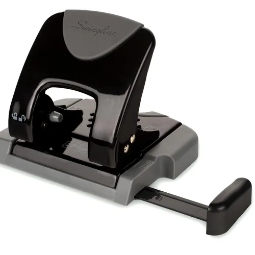 Vista 5 de Swingline - Perforadora de 2 agujeros, perforadora de 20 hojas, perforadora de papel, mango de confort de bajo esfuerzo SmartTouch, guía