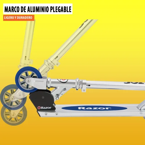 Vista 4 de Razor A Patinete para niños - Ligero, plegable, marco de aluminio y manillar ajustable