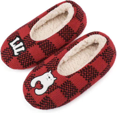 Vista 4 de Zizor Warm Christmas Slippers for Family, Bear Kid Slippers for Girls Boys, Winter House Shoes for Child Indoor