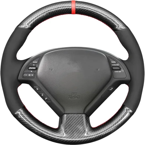 Vista 11 de Loncky - Funda de cuero para volante color beige, ajuste personalizado para Infiniti G37/ Infiniti G35/ Infiniti EX35 /Infiniti EX25/ Infiniti EX37