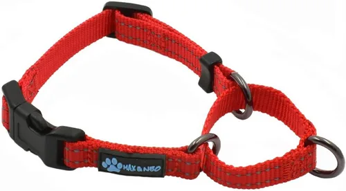 Vista 15 de Max and Neo Collar de nylon Martingale para perros - Donamos a un rescate de perros por cada collar vendido (Pequeño, Azul)