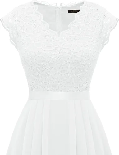 Vista 106 de Dressystar - Vestido de dama de honor, sin mangas, con cuello en V, para fiesta de boda