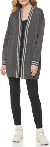 Vista 2 de DKNY Suéter de manga larga con logotipo grande para mujer