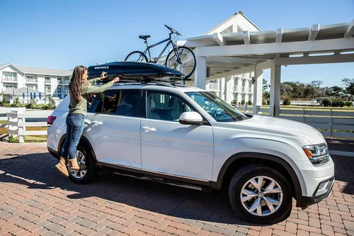 Vista 5 de Rhino-Rack - Kit completo de barras transversales con patas para más de 90 vehículos con rieles de techo elevados, el kit es SX100 patas de bloqueo