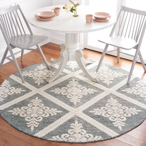 Vista 20 de SAFAVIEH Vermont Collection - Alfombra decorativa de 2 pies 3 pulgadas x 4 pies, color marfil, lana hecha a mano, ideal para zonas de alto tráfico
