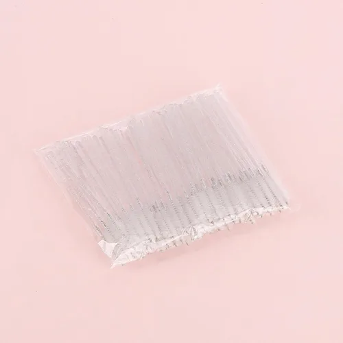 Vista 7 de Tbestmax 50 varitas de rímel desechables, brocha de cristal para extensiones de pestañas, pestañas de ojos y cepillo de maquillaje (blanco)