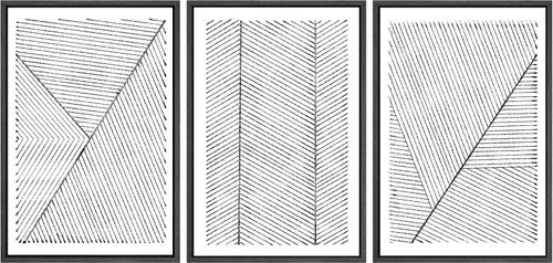 Vista 47 de SIGNWIN Framed Canvas Print Wall Art Set Duotone Pastel Grunge Polygons Abstract Geometric Illustrations Minimalism Modern Art Decorative Boho for