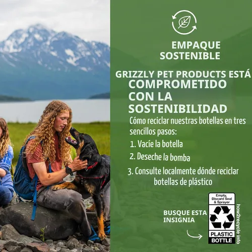 Vista 9 de Grizzly Pet Products Algal Plus Omega 3-6-9 Suplemento alimenticio para perros y gatos, botella de 8 onzas naranja dorada