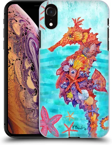 Vista 10 de Carcasa rígida para iPhone XR, diseño oficial de Paul Brent Coastal Agate Mermaid