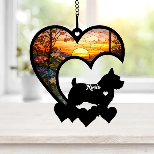 Vista 57 de NAZENTI Atrapasoles personalizado de sabueso afgano, adorno conmemorativo personalizado para la pérdida de mascotas, regalo de condolencia