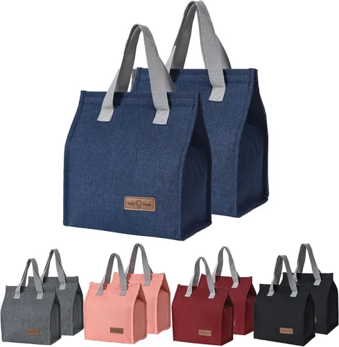 Vista 15 de Bolsa de almuerzo aislada, bolsa de lonchera, bolsa de almuerzo reutilizable, bolsa de almuerzo aislada para mujeres, hombres, trabajo, oficina