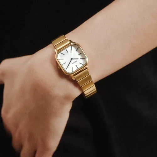 Vista 7 de Breda Esther 1735 - Reloj de pulsera cuadrado con pulsera de acero inoxidable 1024in Esther