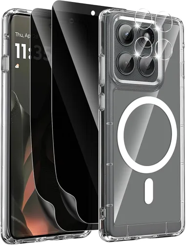 Vista 13 de Funda magnética para Motorola Edge 2026, con 2 protectores de pantalla de privacidad + 1 protector de lente de cámara, [no amarillento]