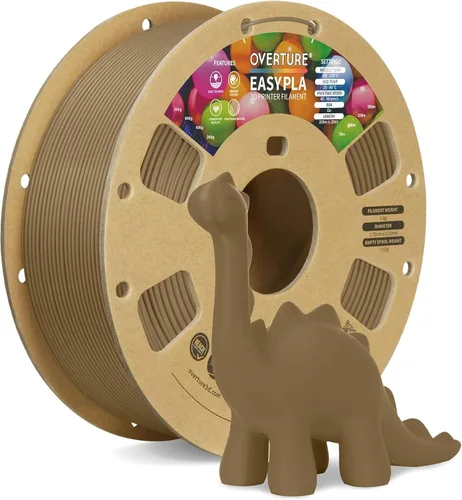 Vista 23 de OVERTURE - Filamento de ácido poliláctico (Easy PLA) para impresora 3D de 1.75 mm, bobina de cartón de 2.2 libras, precisión dimensional +/- 0.02