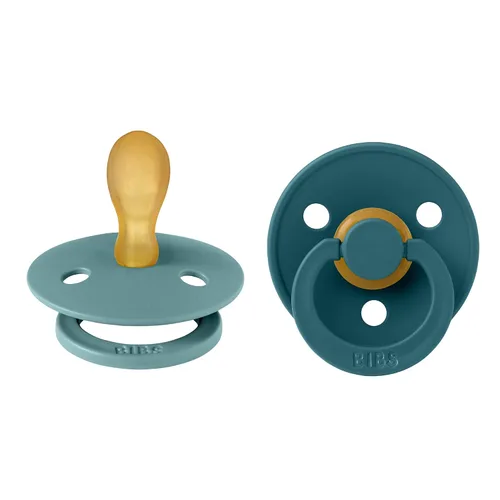 Vista 22 de BIBS - Paquete de 2 chupetes para bebés, goma natural libre de bisfenol A, hechos en Dinamarca, colección Colour, para bebés de 18+ meses, azul bebé