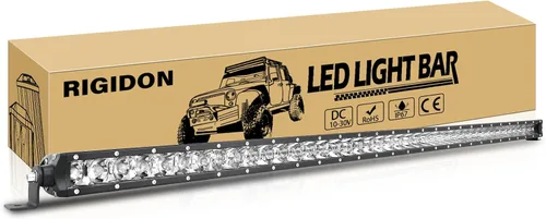 Vista 12 de RIGIDON Barra de luz de 20 pulgadas 90 W, punto de una fila 9000LM LED barra de luz LED impermeable conducción barco carretera luz de trabajo