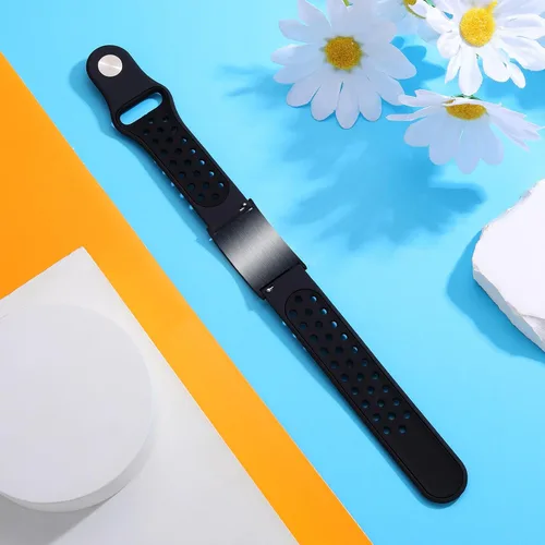 Vista 4 de Pulsera de alerta médica personalizada para mujeres y hombres, pulseras de identificación médica deportiva de silicona con grabado gratuito, pulsera