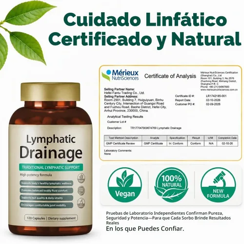 Vista 6 de Cápsulas de drenaje linfático FRZVEO, suministro para 2 meses