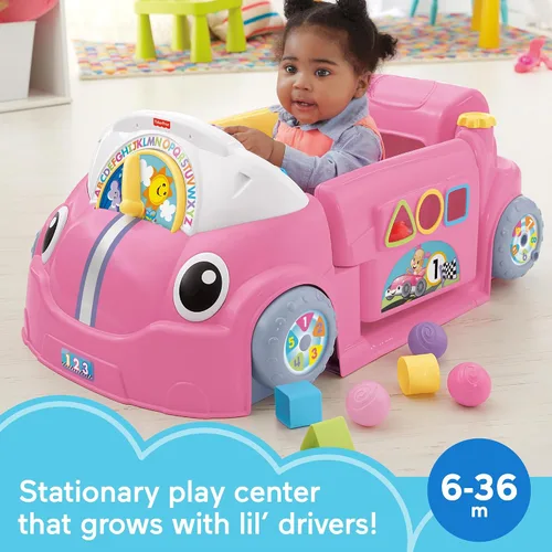 Vista 2 de Laugh & Learn Etapas de Smart Crawl Azul alrededor coche, Auto Smart Stages, rosa, Rosado