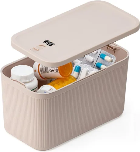 Vista 11 de Caja de Almacenamiento con Cerradura, Estuche Seguro para Medicamentos, Caja de Seguridad para Refrigerador para Artículos Personales Privados
