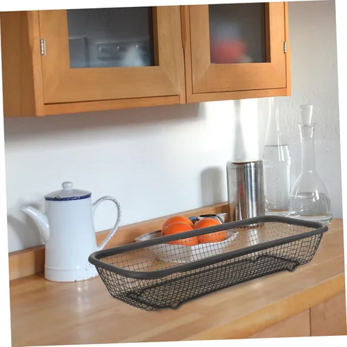 Vista 7 de Toddmomy Cesta de almacenamiento de vajilla organizador de utensilios para cajones de cocina, lavavajillas, cubiertos, barra de cesta de acero