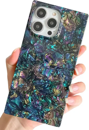 Vista 32 de Elegante funda con patrón de perlas compatible con iPhone, de borde rectangular, delgada, suave, de silicona de poliuretano termoplástico (TPU)