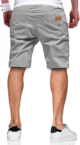 Vista 2 de JMIERR Men's Casual Shorts - Cotton Drawstring Summer Beach Stretch Twill Chino Golf Shorts