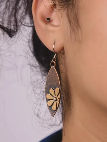 Vista 5 de MINACHI Aretes colgantes estilo hippie, estilo bohemio, vintage, regalo de joyería de verano para mujer, Zinc, No es una piedra preciosa