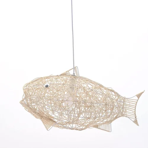 Vista 10 de Lámpara colgante de bambú tejida a mano, lámpara de ratán de una sola luz, tejido de madera natural, accesorio colgante de techo con cable ajustable