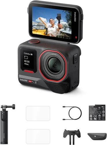 Vista 15 de Insta360 Ace Pro 2 Arctic White - Paquete de impresión flash de edición limitada, cámara de acción impermeable 8K diseñada conjuntamente con Leica