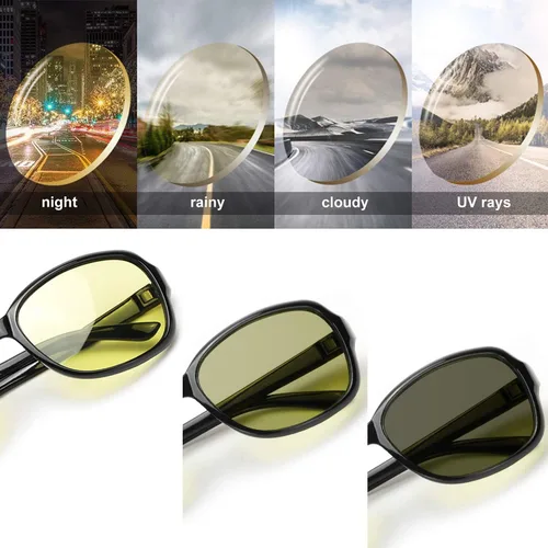 Vista 5 de SIPHEW Gafas de visión nocturna HD para mujeres que conducen lentes polarizados de conducción nocturna lentes amarillas antirreflejos para la noche