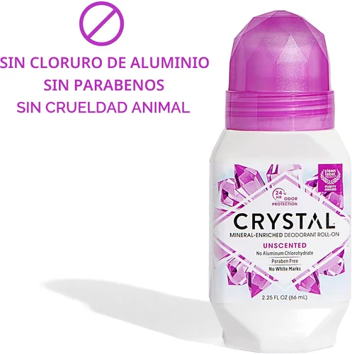 Vista 3 de Desodorante a bolilla para el cuerpo Crystal, 66,54 cc, paquete de 2