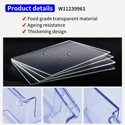 Vista 9 de 2 unidades mejoradas W11239961 W10900538 para puerta de refrigerador compatibles con refrigerador Whirlpool, reemplazo 4591452, AP6333410