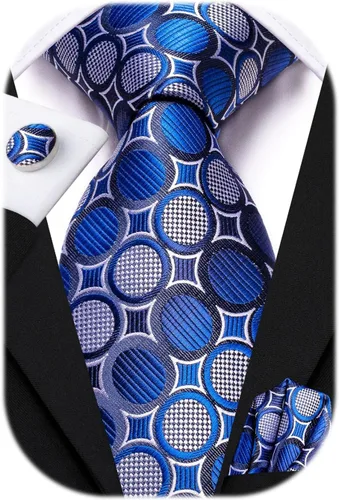 Vista 56 de Hi-Tie Corbatas de seda para hombre, diseño de cachemira a rayas, con bolsillo, gemelos cuadrados, conjunto formal de negocios