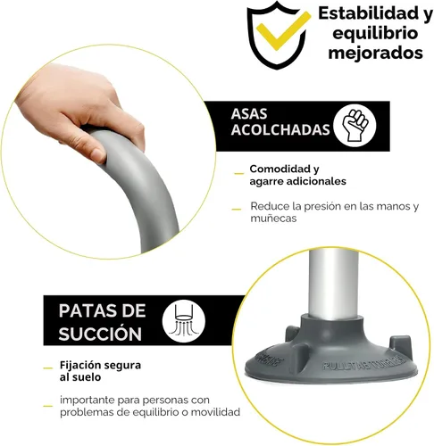 Vista 5 de Medical king Riel de seguridad para inodoro - Marco de seguridad para inodoro ajustable y desmontable con asas, rieles de seguridad para inodoro