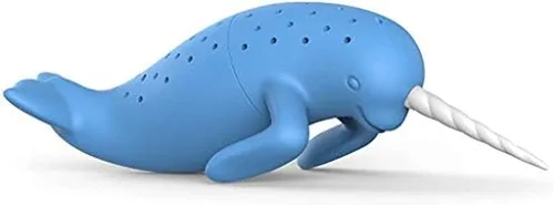 Vista 5 de Genuine Fred, MANATEA, infusor de té de silicona reutilizable Manatee, azul, regalo divertido para los amantes del té, artilugio de cocina