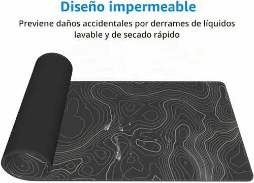 Vista 4 de Topographic Contour - Alfombrilla de mouse para juegos, grande, XL, larga, extendida, alfombrilla de mouse grande, alfombrilla de mouse