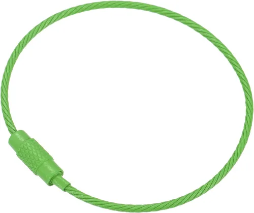 Vista 33 de PATIKIL Llavero de alambre Cables de acero titanio Llavero Loop para senderismo al aire libre