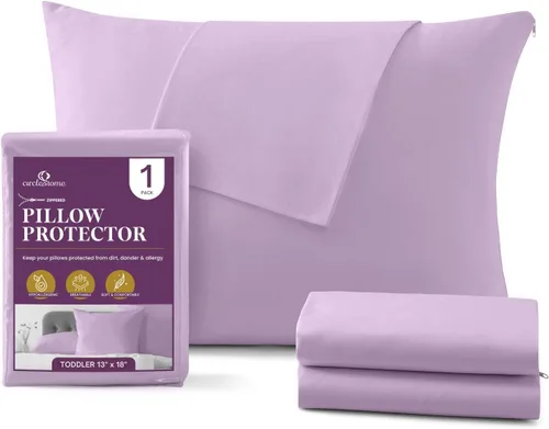 Vista 10 de Juego de 8 protectores de almohada estándar con cremallera, 100% algodón, transpirables, protegen las almohadas de la suciedad, el polvo y los 1