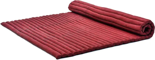 Vista 68 de Leewadee - Colchón de piso plegable - Futón japonés enrollable -Alfombra de tatami triple pliegue - Cama de piso para invitados - Colchón de camping