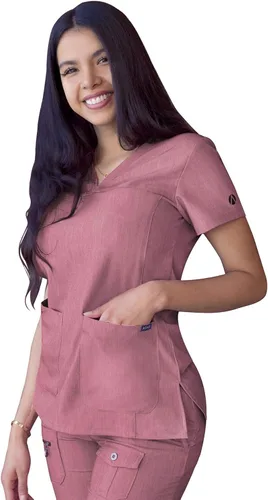 Vista 2 de Adar Pro - Ropa quirúrgica para mujer, camisa con cuello en V