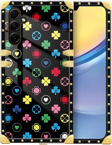Vista 166 de Funda compatible con Samsung Galaxy A03S 4G, TPU suave de lujo y parte trasera de policarbonato duro para niñas y mujeres, funda protectora a prueba