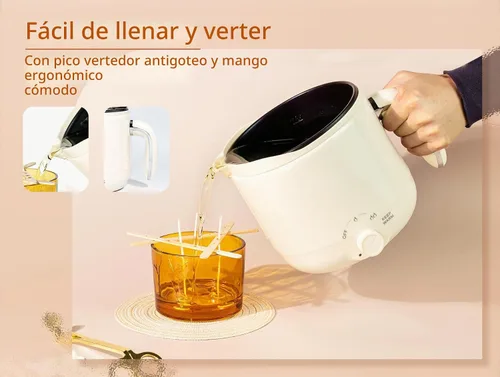 Vista 7 de Aroparc Derretidor de cera para hacer velas con termómetro, gran derretidor eléctrico de cera de 60 oz/1.8 L con boquilla de vertido para hacer
