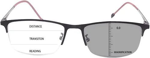 Vista 7 de LJIMI - Gafas de sol de lectura fotocromáticas progresivas multifocal, protección UV, lector solar, lentes de bloqueo de luz azul
