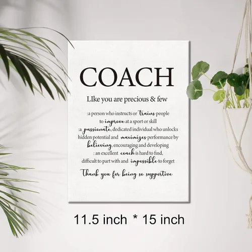 Vista 2 de Lienzo inspirador para pared, lienzo de agradecimiento al entrenador, pintura de agradecimiento para el entrenador, decoración de pared en casa