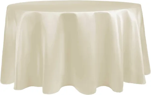 Vista 33 de Ultimate Textile Mantel redondo de satén nupcial de 60 pulgadas, se adapta a mesas de menos de 60 pulgadas de diámetro, berenjena morado berenjena