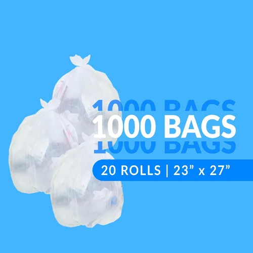 Vista 2 de Reli. Bolsas de basura de 6 a 10 galones 1000 bolsas transparentes Baño Fuertes Basura