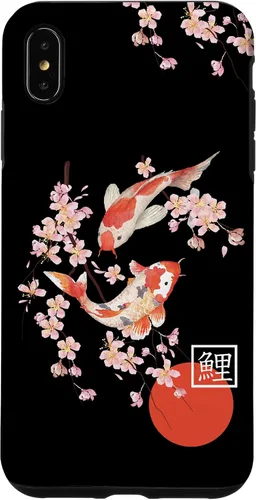 Vista 11 de Cherry Blossom Koi Carp Fish Japanese Sakura Graphic Art Case for iPhone 17