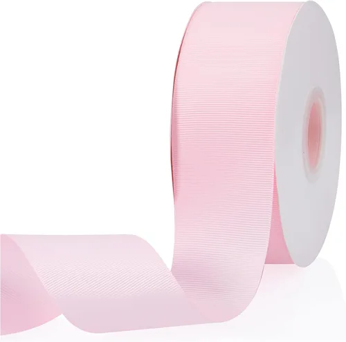 Vista 137 de Cinta de grogrén de doble cara de color liso azul bebé de 1-1/2 pulgadas x 50 yardas para envolver regalos, bodas, fiestas, manualidades, lazos